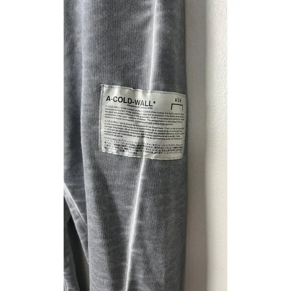 A-COLD WALL*  GRAY WASHED OVERDYED SWEATPANTS - Picture 4 of 8